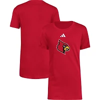 Youth adidas Louisville Cardinals 2023 Sideline Locker Room Logo Fresh T-Shirt