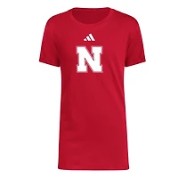 Youth adidas Nebraska Huskers 2023 Sideline Locker Room Logo Fresh T-Shirt