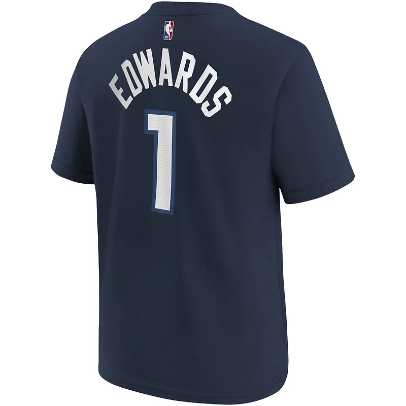 Youth Anthony Edwards Minnesota Timberwolves Icon Name  Number T-Shirt