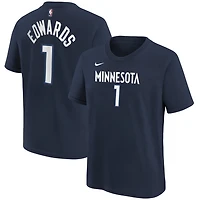 Youth Anthony Edwards Minnesota Timberwolves Icon Name  Number T-Shirt