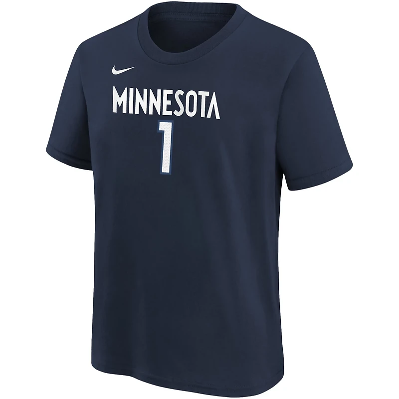 Youth Anthony Edwards Minnesota Timberwolves Icon Name  Number T-Shirt
