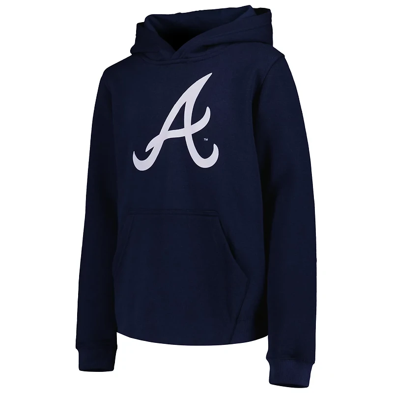 Youth Atlanta Braves Team Primary Logo Pullover Hoodie