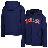 Youth Boston Red Sox Wordmark Full-Zip Fleece Hoodie