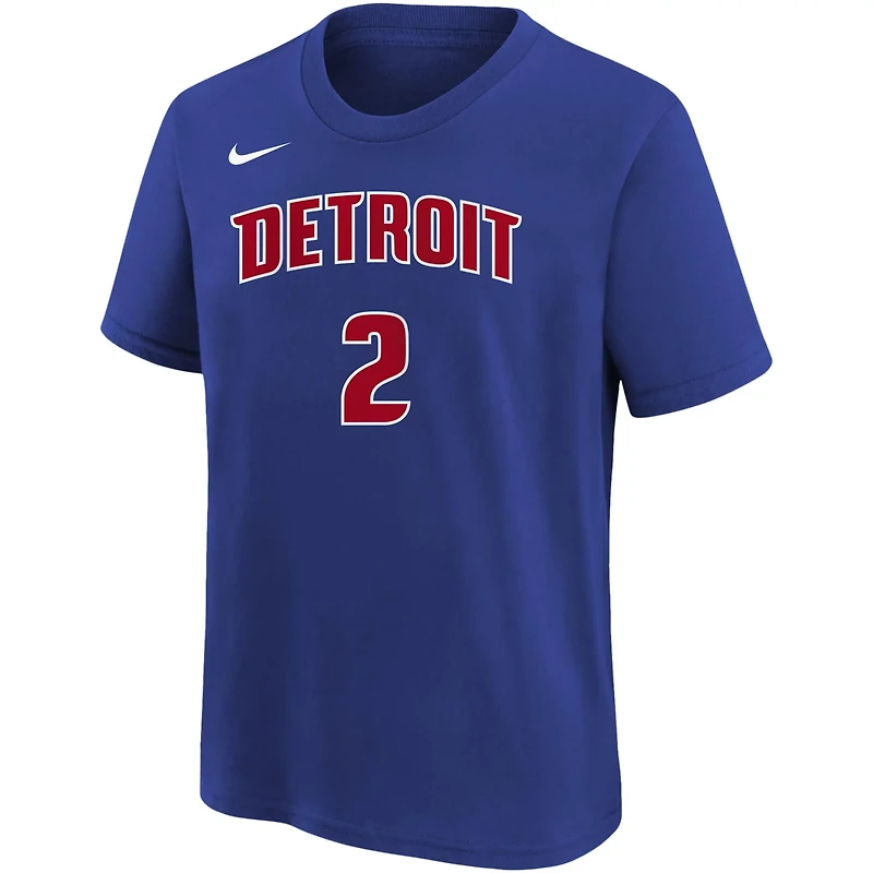 Youth Cade Cunningham Detroit Pistons Icon Name  Number T-Shirt