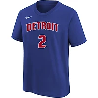 Youth Cade Cunningham Detroit Pistons Icon Name  Number T-Shirt