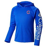 Youth Columbia Chicago Cubs Terminal Tackle Long Sleeve Hoodie T-Shirt