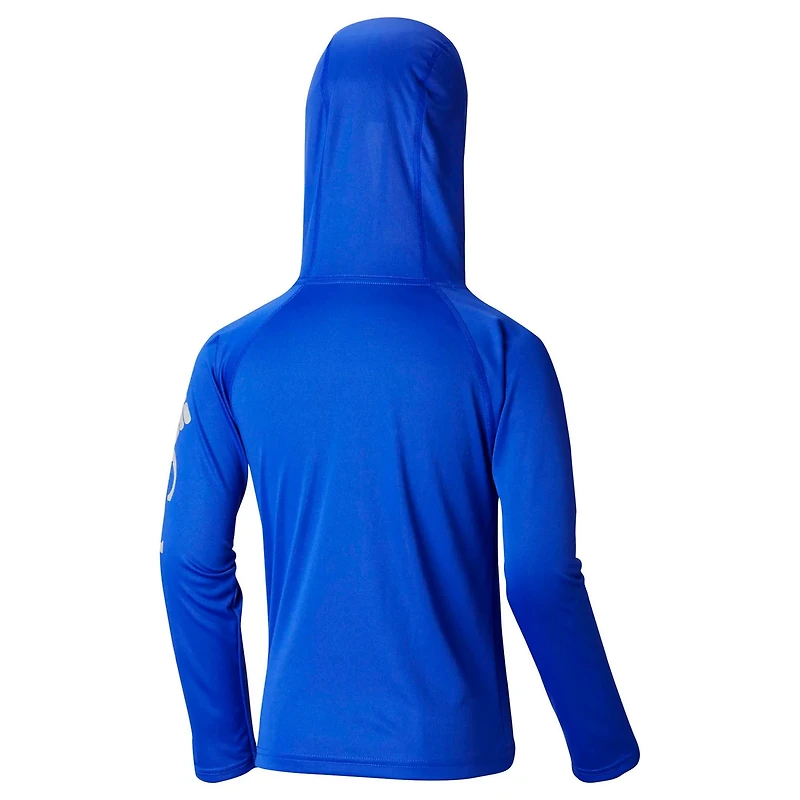 Youth Columbia Chicago Cubs Terminal Tackle Long Sleeve Hoodie T-Shirt