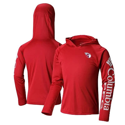 Youth Columbia Cleveland Guardians Terminal Tackle Long Sleeve Hoodie T-Shirt