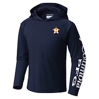 Youth Columbia Houston Astros Terminal Tackle Long Sleeve Hoodie T-Shirt