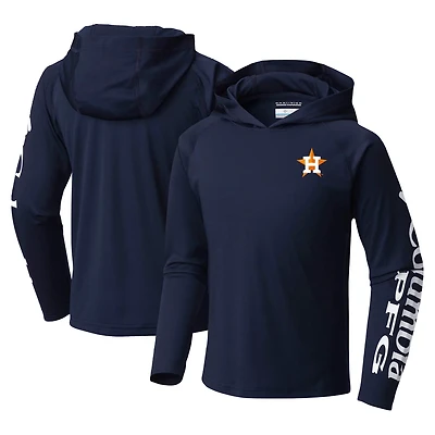 Youth Columbia Houston Astros Terminal Tackle Long Sleeve Hoodie T-Shirt