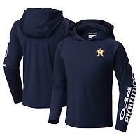 Youth Columbia Houston Astros Terminal Tackle Long Sleeve Hoodie T-Shirt