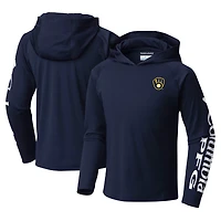 Youth Columbia Milwaukee Brewers Terminal Tackle Long Sleeve Hoodie T-Shirt