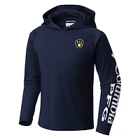 Youth Columbia Milwaukee Brewers Terminal Tackle Long Sleeve Hoodie T-Shirt