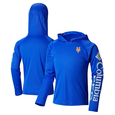 Youth Columbia New York Mets Terminal Tackle Long Sleeve Hoodie T-Shirt