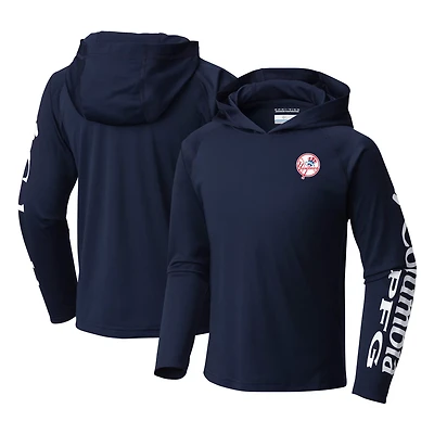 Youth Columbia New York Yankees Terminal Tackle Long Sleeve Hoodie T-Shirt