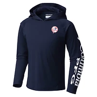 Youth Columbia New York Yankees Terminal Tackle Long Sleeve Hoodie T-Shirt