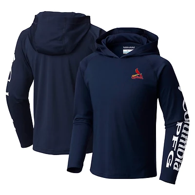 Youth Columbia St Louis Cardinals Terminal Tackle Long Sleeve Hoodie T-Shirt