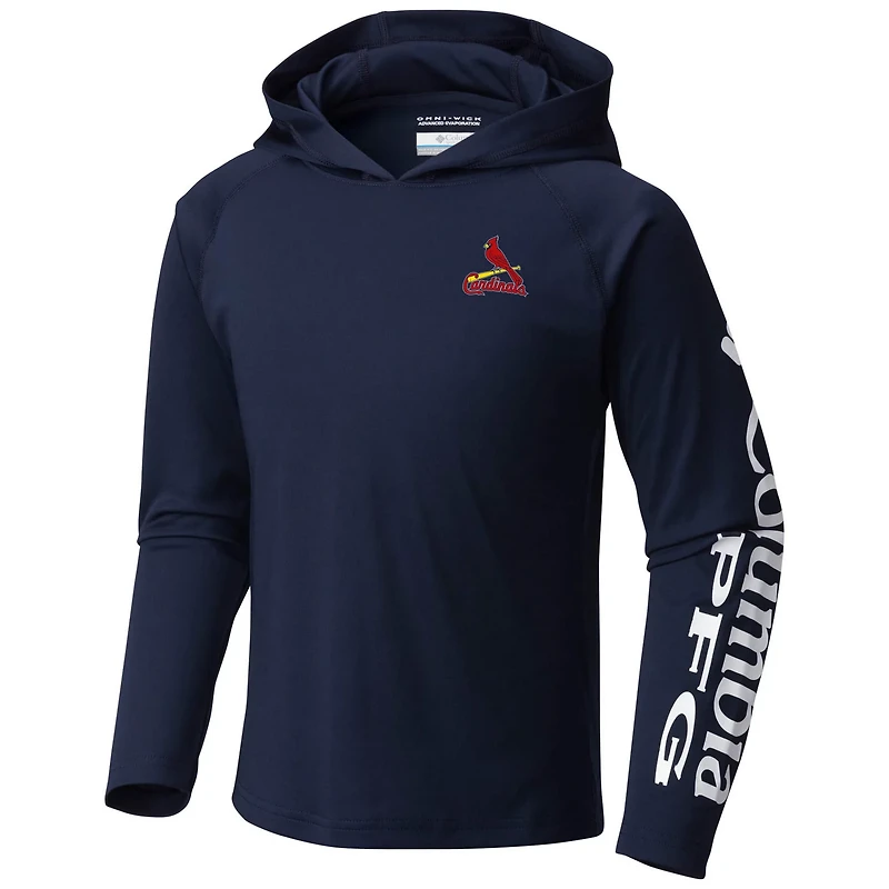 Youth Columbia St Louis Cardinals Terminal Tackle Long Sleeve Hoodie T-Shirt