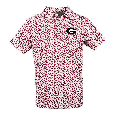 Youth Garb Georgia Bulldogs Tom Allover Print Performance Polo