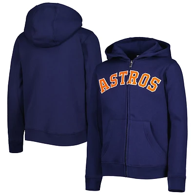 Youth Houston Astros Wordmark Full-Zip Fleece Hoodie
