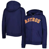 Youth Houston Astros Wordmark Full-Zip Fleece Hoodie