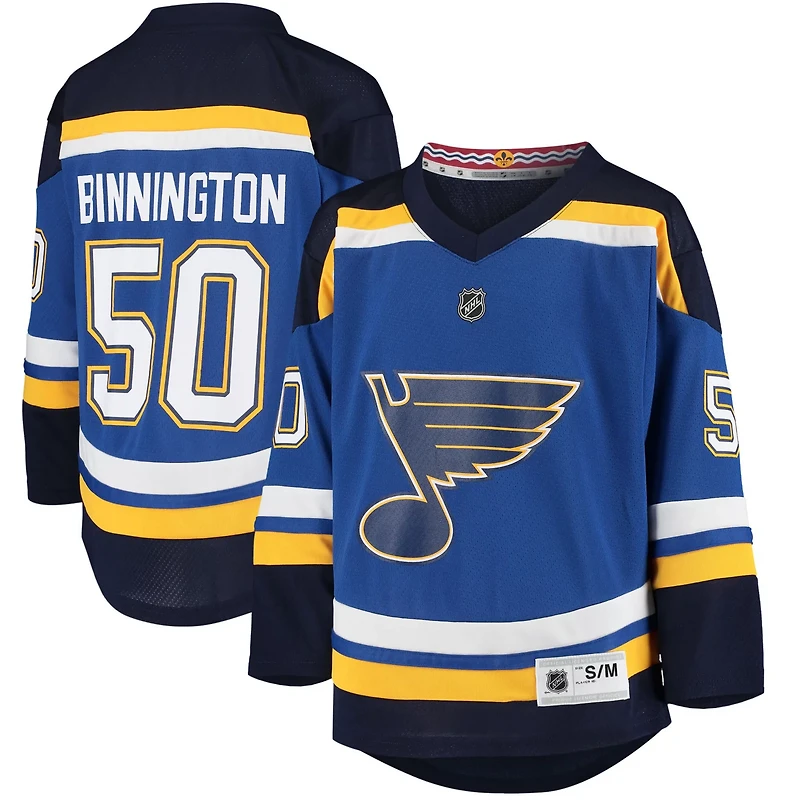 Youth Jordan Binnington St Louis s Home Replica Player Jersey