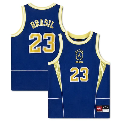 Youth Jordan Brand Brazil National Team Mesh Basketball Fashion Jersey