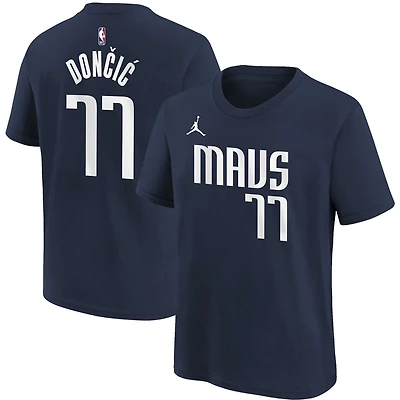 Youth Jordan Brand Luka Doncic Dallas Mavericks Statement Edition Name Number Player T-Shirt