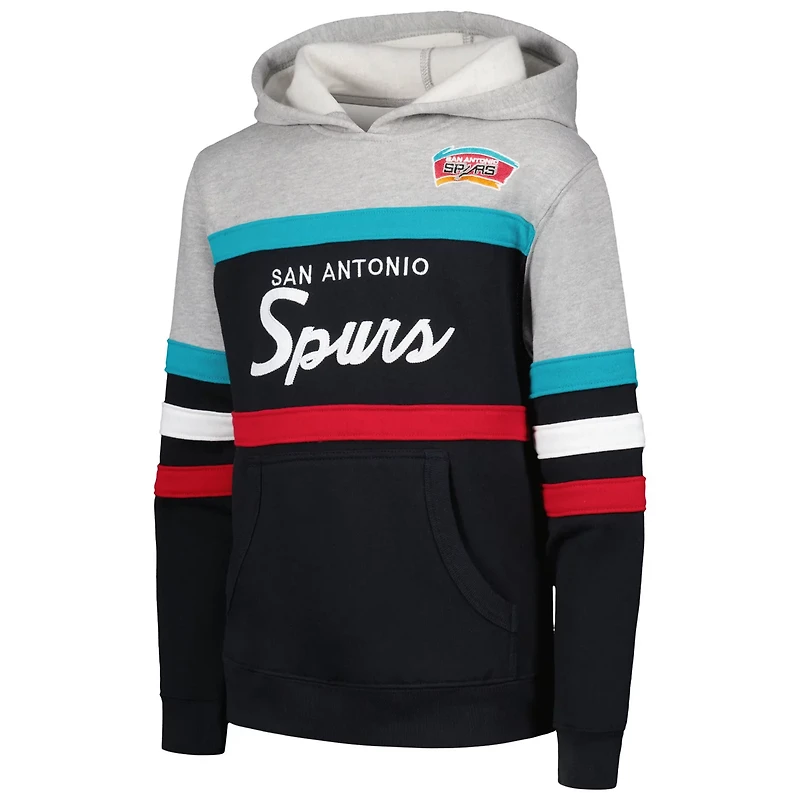 Youth Mitchell Ness / San Antonio Spurs Hardwood Classics Head Coach Pullover Hoodie