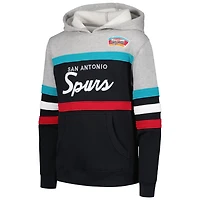 Youth Mitchell  Ness / San Antonio Spurs Hardwood Classics Head Coach Pullover Hoodie