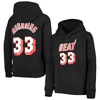 Youth Mitchell  Ness Alonzo Mourning Miami Heat Hardwood Classics Name Number Pullover Hoodie