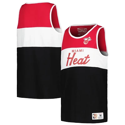 Youth Mitchell  Ness Black Miami Heat Hardwood Classics Special Script Tank Top