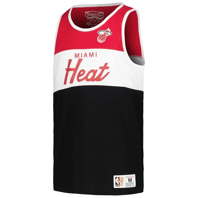 Youth Mitchell Ness Black Miami Heat Hardwood Classics Special Script Tank Top