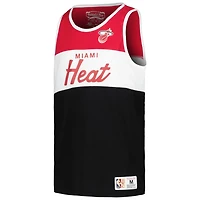 Youth Mitchell  Ness Black Miami Heat Hardwood Classics Special Script Tank Top