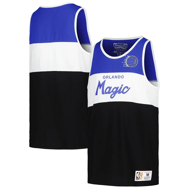 Youth Mitchell Ness Black Orlando Magic Hardwood Classics Special Script Tank Top