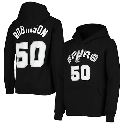 Youth Mitchell  Ness David Robinson San Antonio Spurs Hardwood Classics Name Number Pullover Hoodie