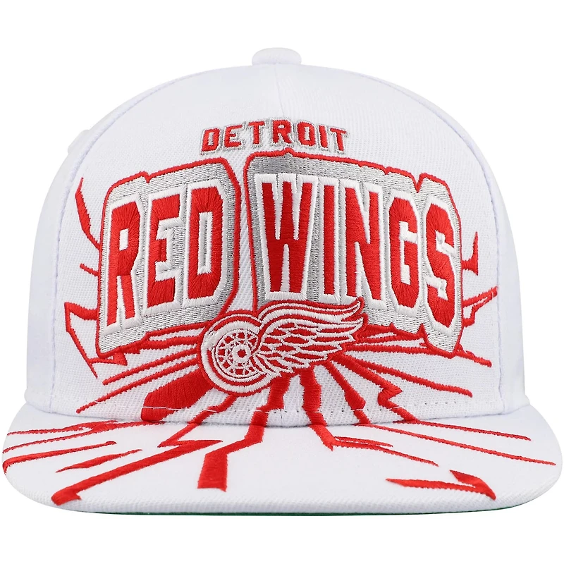 Youth Mitchell Ness Detroit Red Wings After Shock Snapback Hat