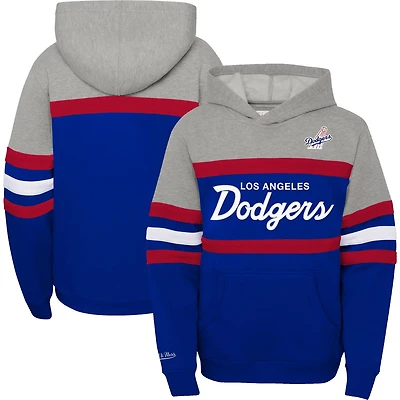 Youth Mitchell Ness Los Angeles Dodgers Cooperstown Collection Head Coach Pullover Hoodie