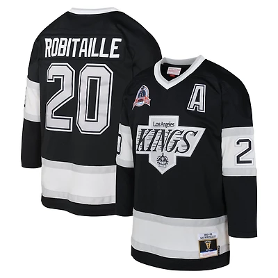 Youth Mitchell  Ness Luc Robitaille Los Angeles Kings 1992 Blue Line Player Jersey