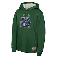 Youth Mitchell  Ness Milwaukee Bucks Hardwood Classics Lightweight Thermal Long Sleeve Hoodie T-Shirt