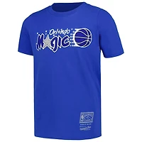 Youth Mitchell  Ness Orlando Magic Hardwood Classics Retro Logo T-Shirt