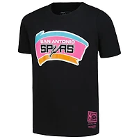 Youth Mitchell  Ness San Antonio Spurs Hardwood Classics Retro Logo T-Shirt