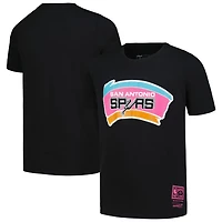 Youth Mitchell  Ness San Antonio Spurs Hardwood Classics Retro Logo T-Shirt