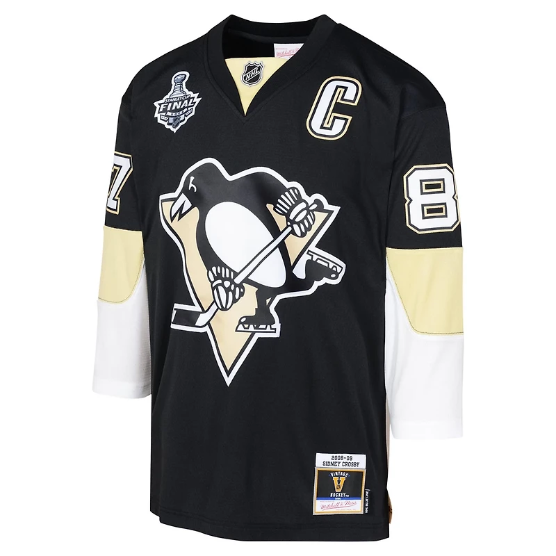 Youth Mitchell  Ness Sidney Crosby Pittsburgh Penguins 2008 Blue Line Player Jersey