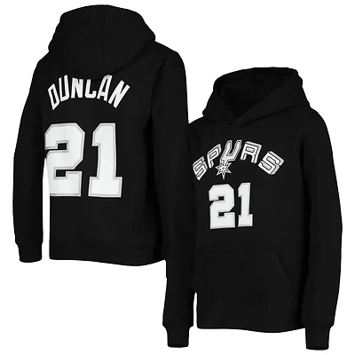 Youth Mitchell  Ness Tim Duncan San Antonio Spurs Hardwood Classics Name  Number Pullover Hoodie