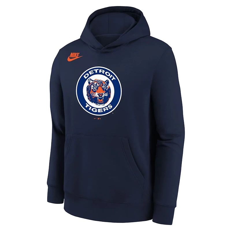 Youth Nike Athletic Detroit Tigers Club Fleece Hoodie