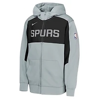 Youth Nike Black San Antonio Spurs Authentic On-Court Showtime Performance Full-Zip Hoodie