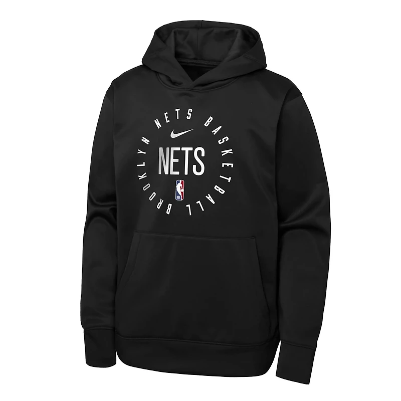 Youth Nike Brooklyn Nets Performance Practice Spotlight Pullover Hoodie