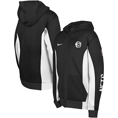 Youth Nike Brooklyn Nets Showtime Performance Full-Zip Hoodie