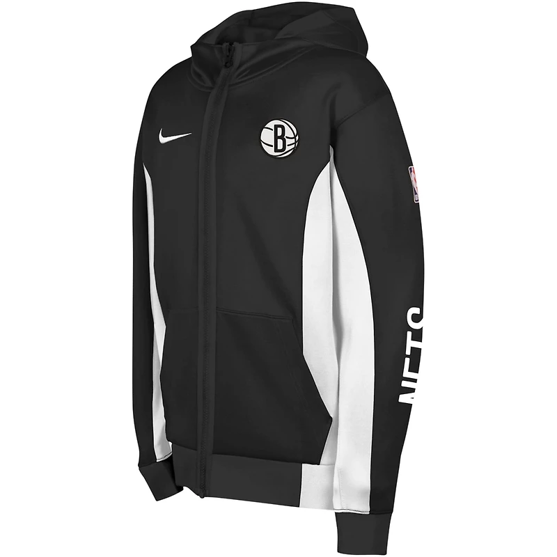 Youth Nike Brooklyn Nets Showtime Performance Full-Zip Hoodie
